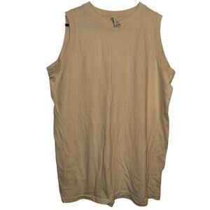 Vintage 90s GAP Beige Quality Blank Pullover Tank Top Shirt M USA